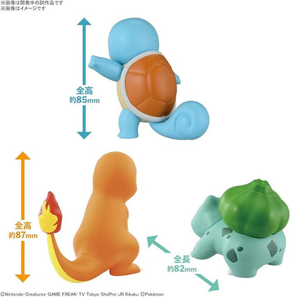 Charmander, Bulbasaur & Squirtle Plamo Pokemon Collection