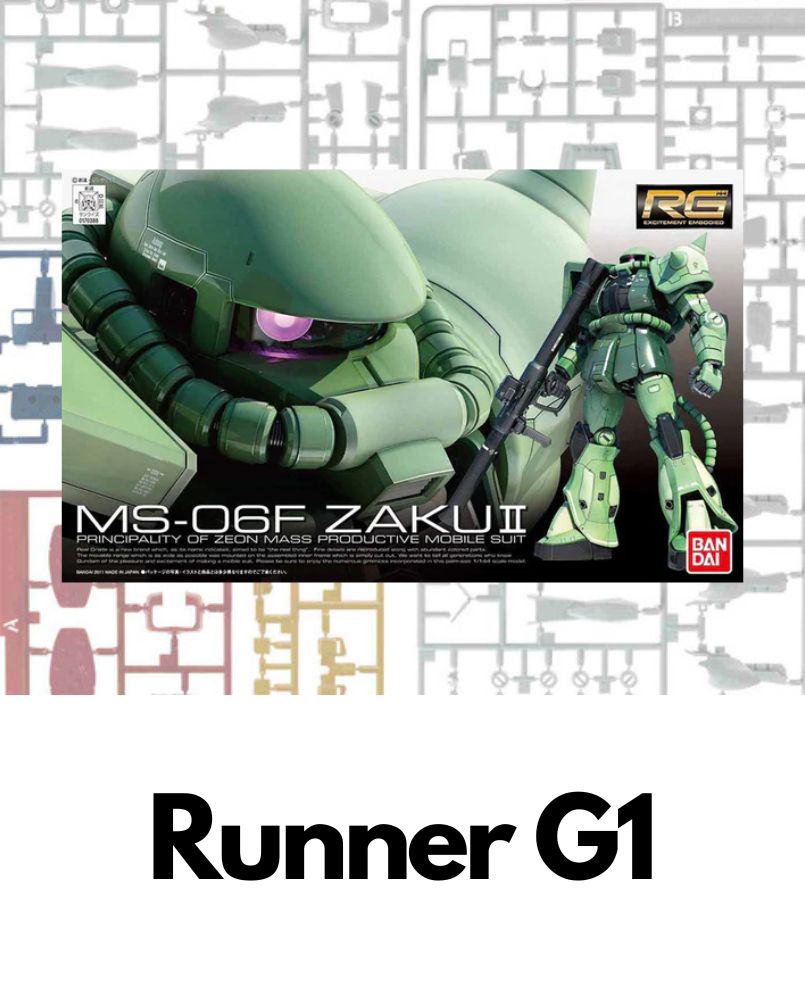 PART - RG 1/144 MS-06F Mass Production Zaku II - Runner G1