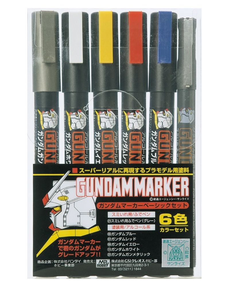 Gundam Basic 6 Colour Marker Set