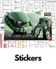 PART - RG 1/144 MS-06F Mass Production Zaku II - Stickers