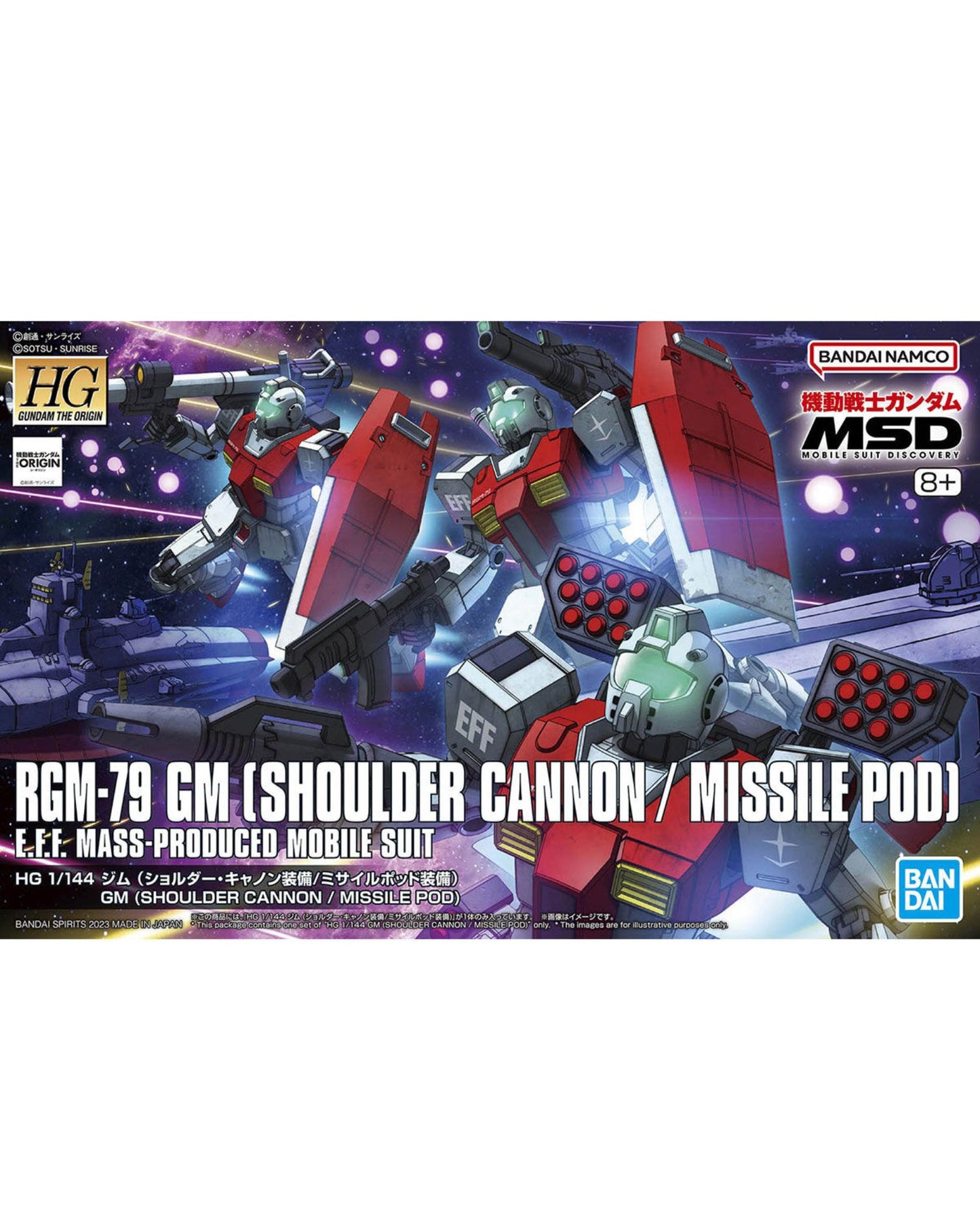 HG 1/144 GM (Shoulder Cannon or Missile Pod equipped)