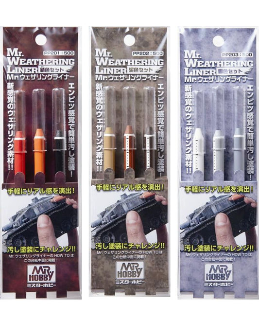 Mr Weathering Liner 3 Pen Set