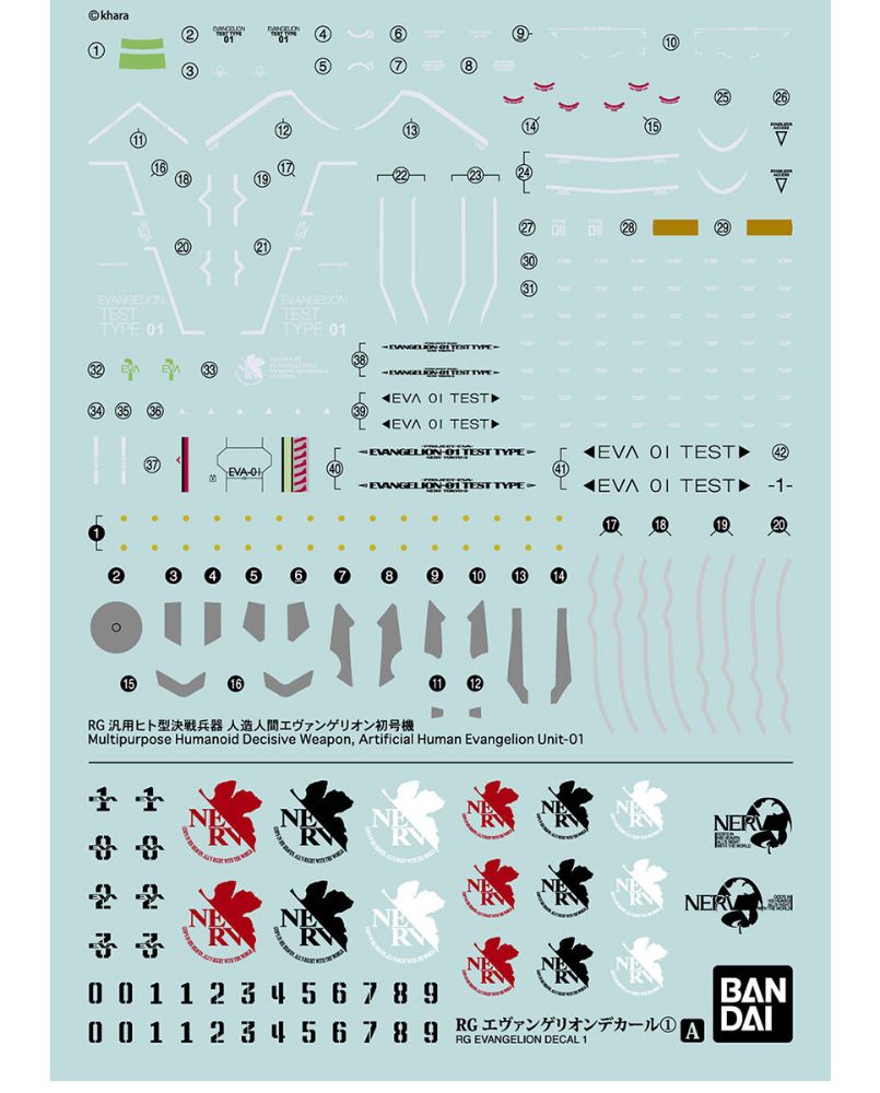 RG Evangelion Decal 1