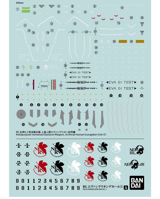 RG Evangelion Decal 1