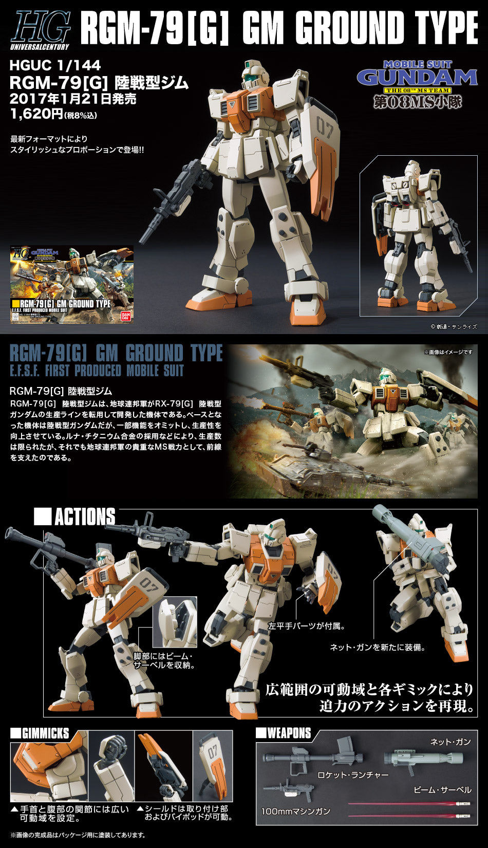 HGUC 1/144 GM Land Combat Type