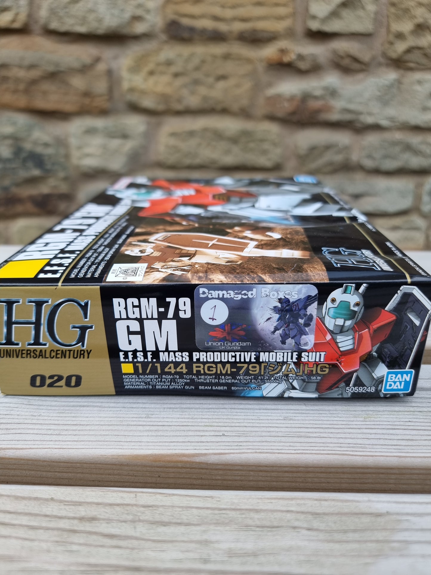 HGUC RGM-79 GM 1/144 - Damaged Box (1)