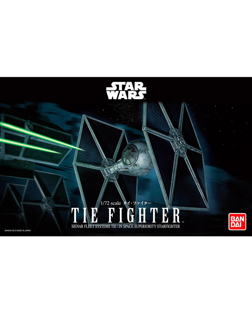 Star Wars Tie Fighter 1/72 Scale Bandai Plastic Model Kit